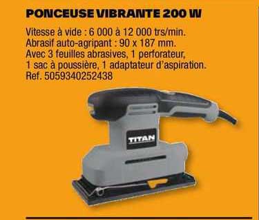 ponceuse vibrante 200 w titan