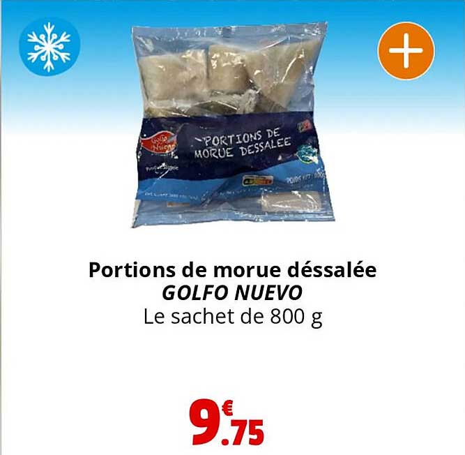 portions de morue dessalée golfo nuevo