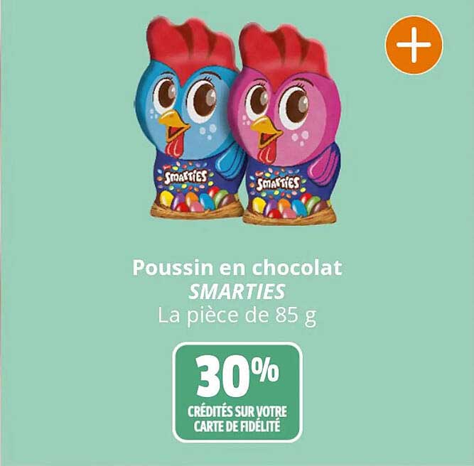 poussin en chocolat smarties