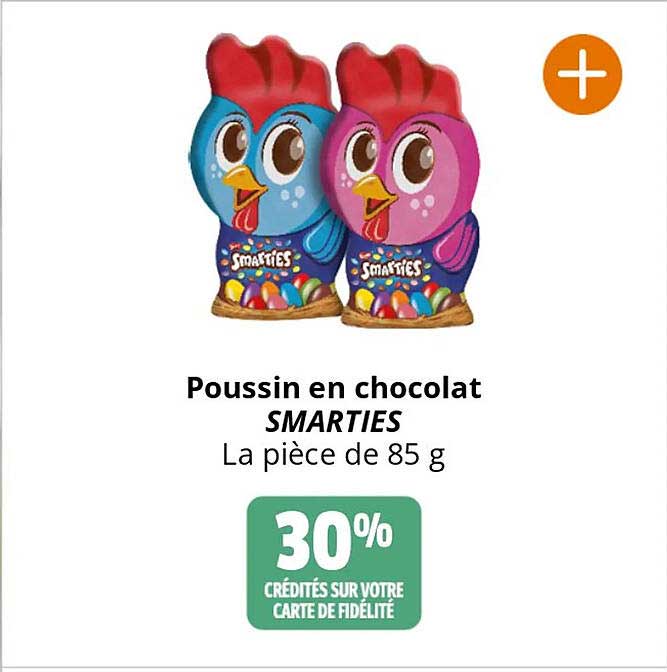 poussin en chocolat smarties