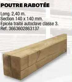 poutre rabotée