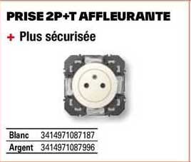 prise 2p+t affleurante