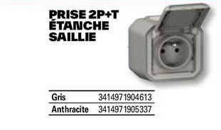 prise 2p+t étanche saillie