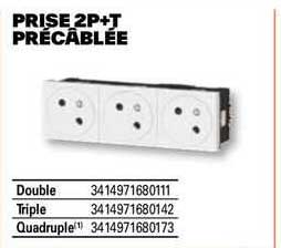 prise 2p+t précâblée