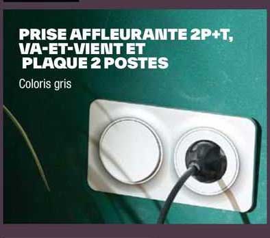 prise affleurante 2p+t, va-et-vient et plaque 2 postes