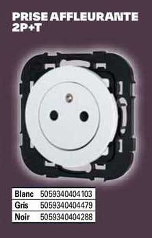 prise affleurante 2p+t