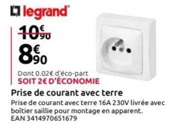 prise de courant avec terre legrand