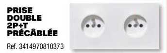 prise doubel 2p+t précâblée