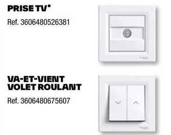 prise tv va-et-vient volat roulant