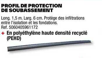 profil de protection de soubassement