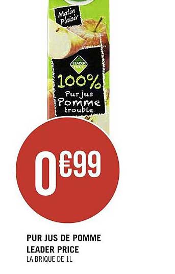 pur jus de pomme leader price