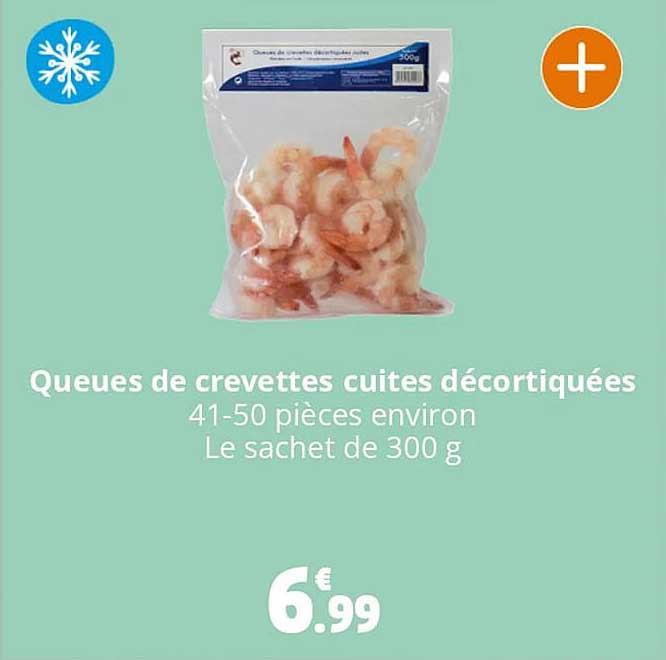 Queues De Crevettes Cuites Décortiquées