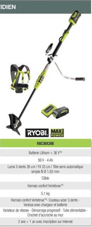 rbc36x26b ryobi