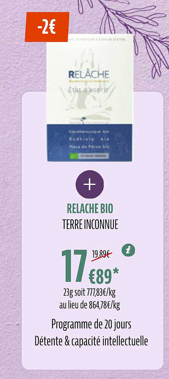 Relache Bio Terre Inconnue