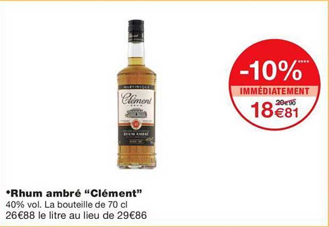 Rhum Ambré "clément"