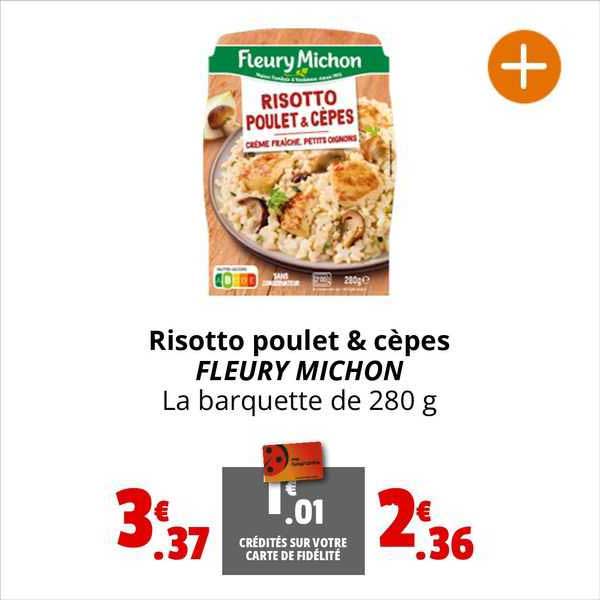 risotto poulet & cèpes fleury michon