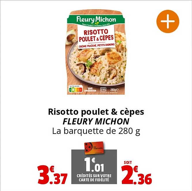 risotto poulet & cèpes fleury michon