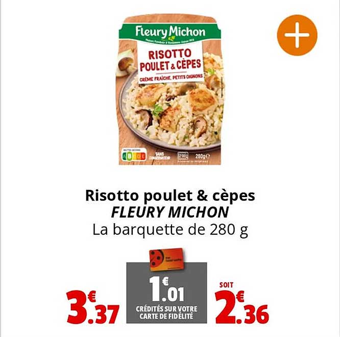 risotto poulet & cèpes fleury michon
