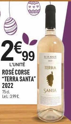 rosé corse "terra santa" 2022