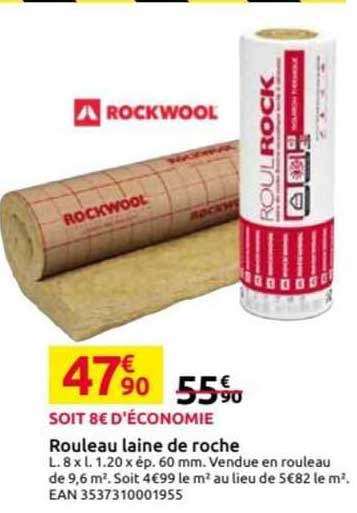 rouleau laine de roche rockwool