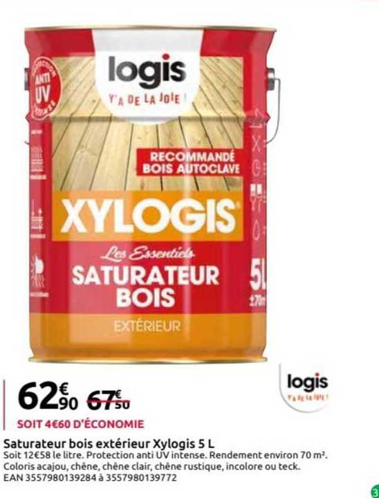 Saturateur Bois Extérieur Xylogis 5 L