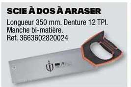 Scie à Dos à Araser