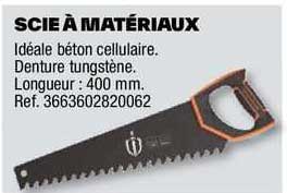 scie à matériaux