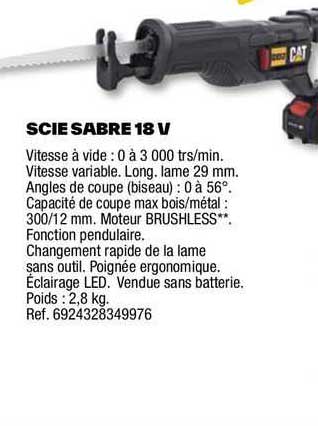 scie sabre 18 v