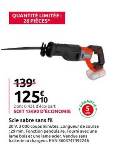 scie sabre sans fil inventiv