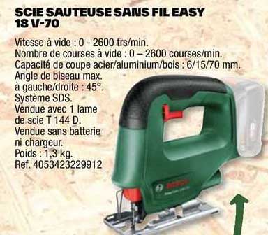 Scie Sauteuse Sans Fil Easy 18 V - 70