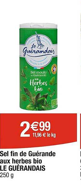 Sel Fin De Guérande Aux Herbes Bio Le Guérandais