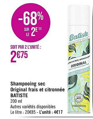 Shampooing Sec Original Frais Et Citronnée Batiste