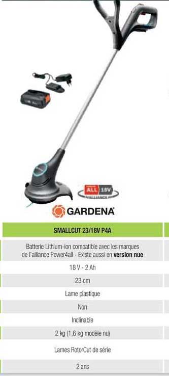 smallcut 23/18v p4a gardena