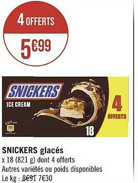 Snickers Glacés