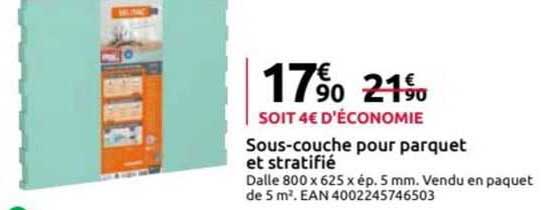 sous-couche pour parquet et stratifié