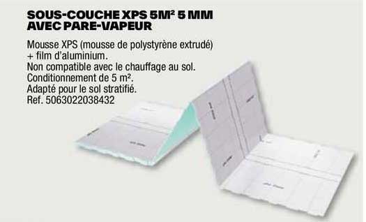 sous-couche xps 5m² 5 mm avec pare-vapeur