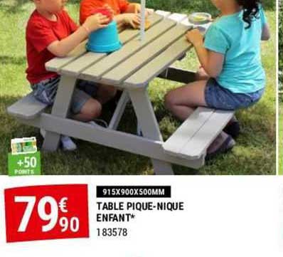 table pique-nique enfant