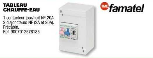 tableau chauffe-eau famatel