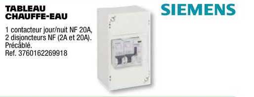 tableau chauffe-eau siemens