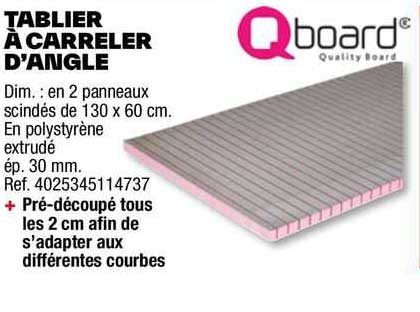 tablier à carreler d'angle qboard