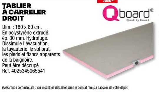 tablier à carreler droit qboard