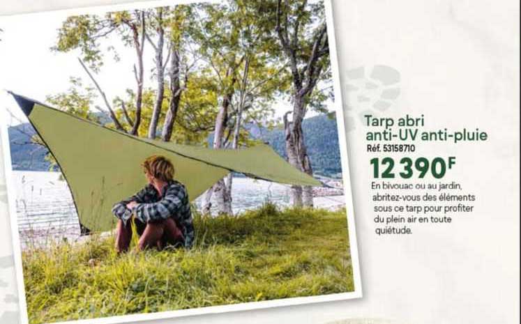 tarp abri anti-uv anti-pluie