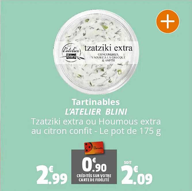 tartinables l'atelier blini