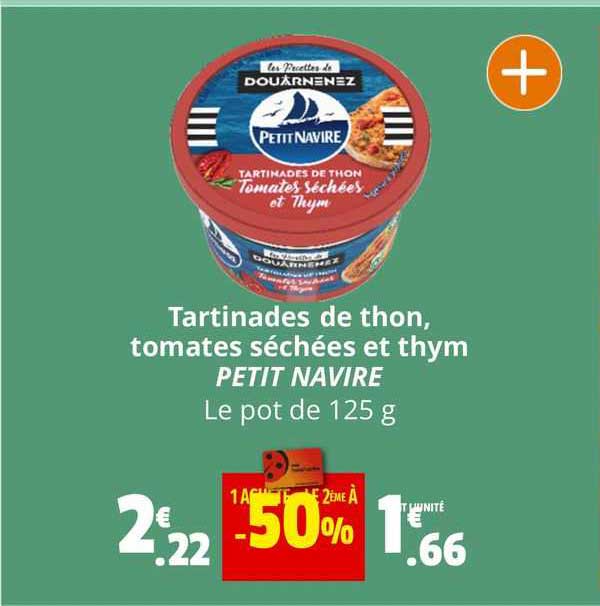 Tartinades De Thon Tomates Séchées Et Thym Petit Navire