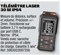 télémètre laser 30 m ip54