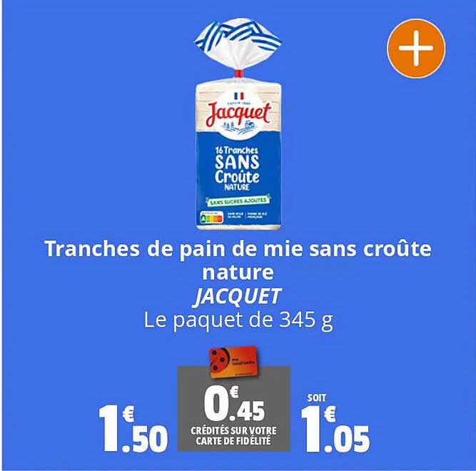 Tranches De Pain De Mie Sans Croûte Nature Jacquet