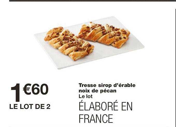 tresse sirop d'érable noix de pécan