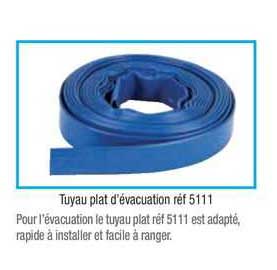 tuyau plat d'évacuation