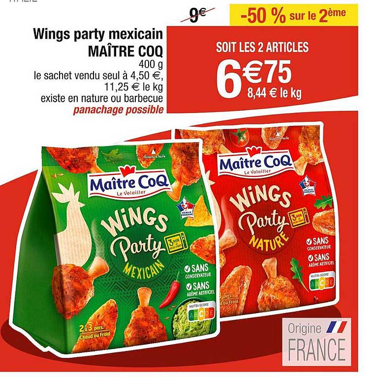 wings party mexicain maître coq