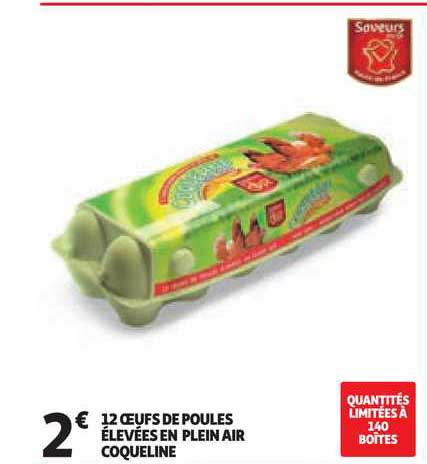 12 oeufs de poules élevées en plein air coqueline